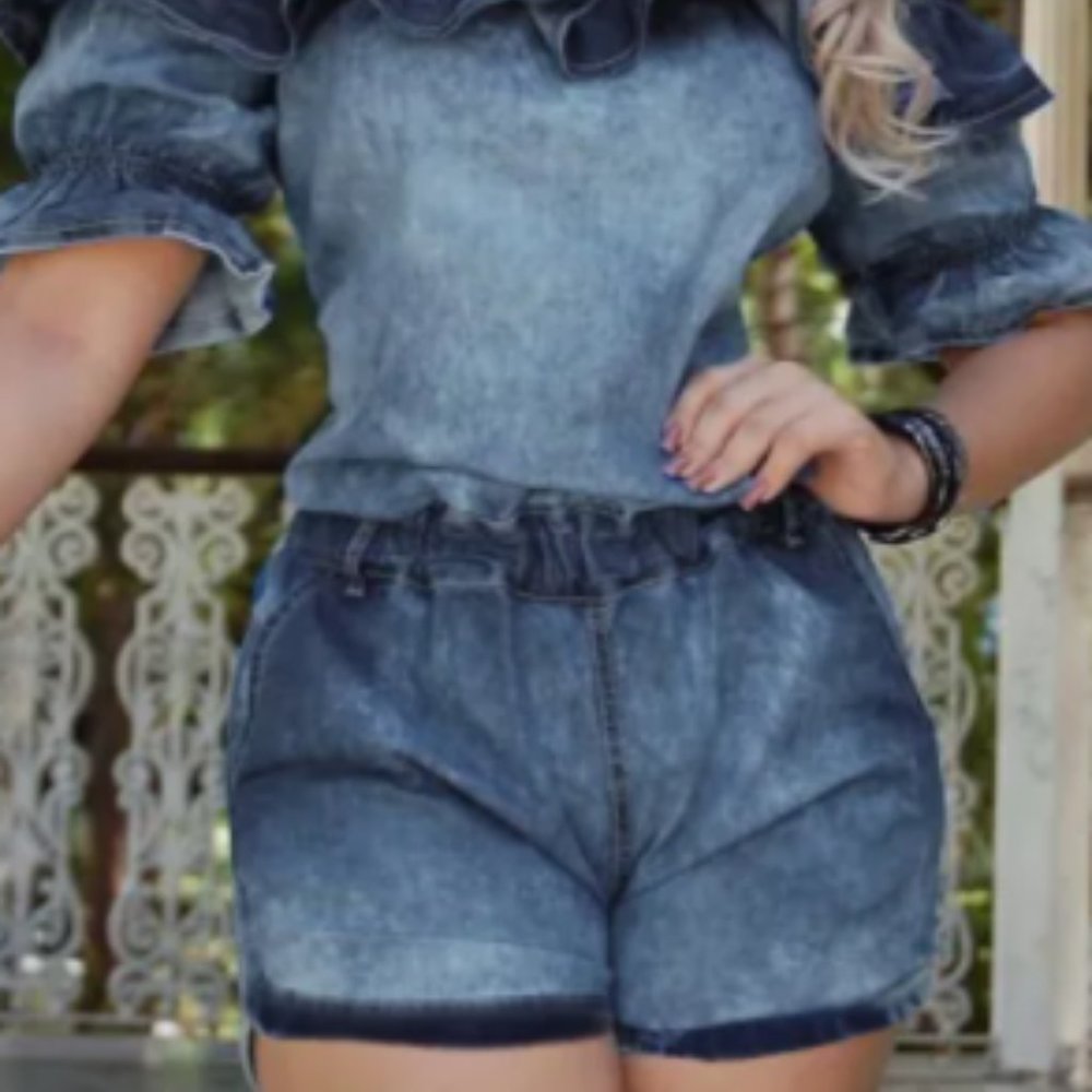 DENIM ROMPERS - Picture 2 of 2